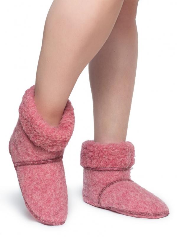 Носки-чарапе из натуральной овечьей шерсти розовые (арт. 901-401)