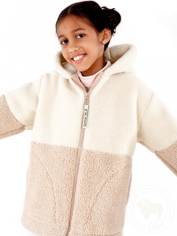 Детская куртка Elegance Junior (Элеганс Юниор)бежевый и белый цвет (арт. 908-31)
