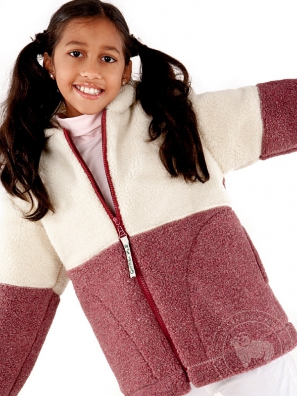 Детская куртка Elegance Junior (Элеганс Юниор)бордо и белый цвет (арт. 908-51)
