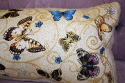 Подушка-валик гобеленовая Бабочки (арт. 9914)