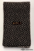 Шарф из 100% монгольской шерсти шоколадный узоры (арт. 05124)
