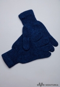 Перчатки взрослые из монгольской шерсти синий (арт. 04192)